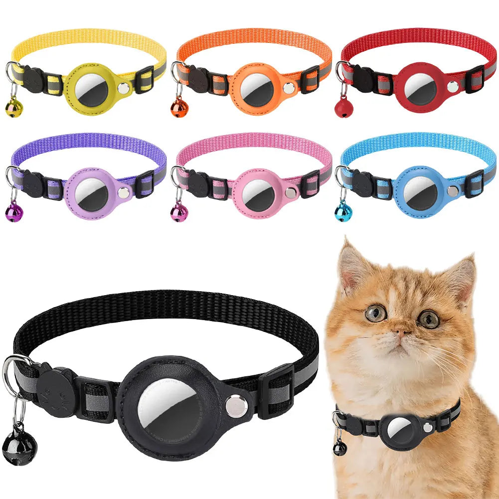 Shunmaii Apple AirTag Cat Collar Reflective Safety Buckle GPS Tracker