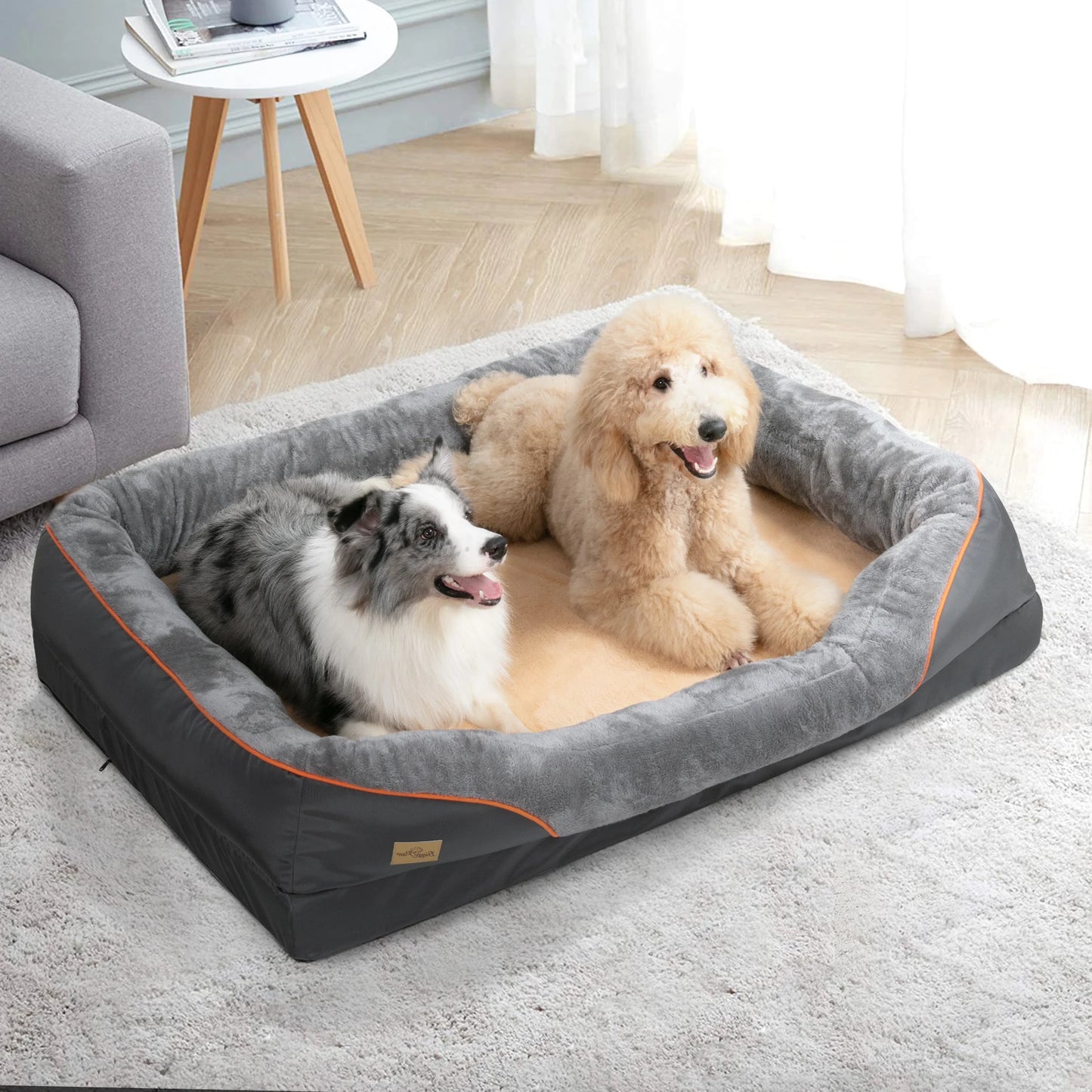 BINGOPAW Large Dog Bed With Removable Washable Cover
