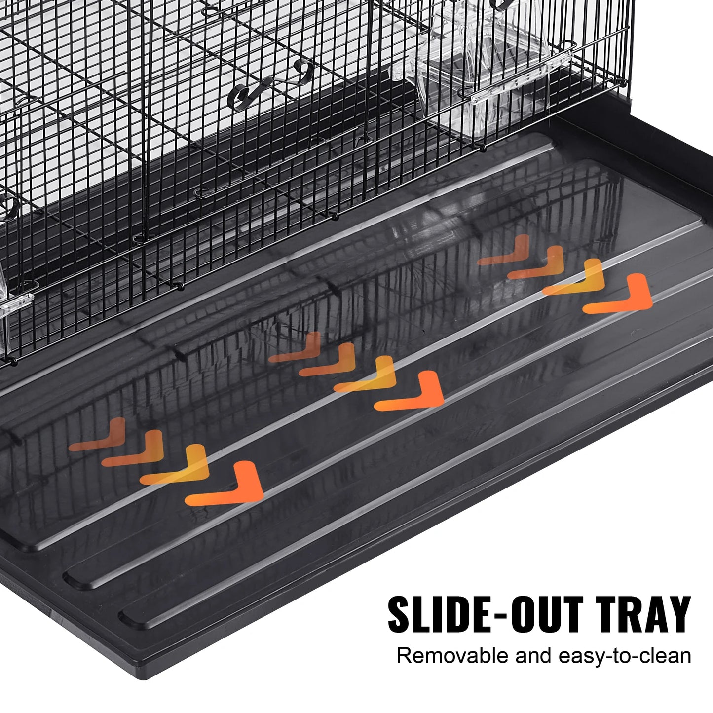 SucceBuy Pet Bird Cage With Rolling Stand For Parrots Budgies