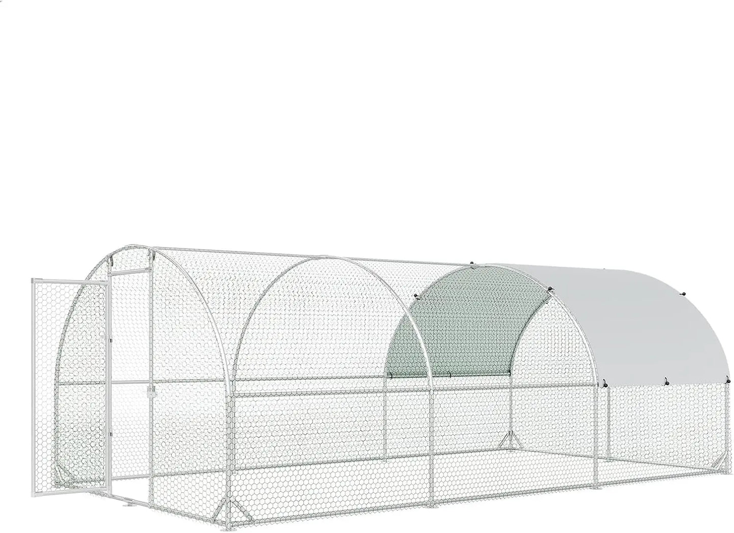 4Ever2Buy Metal Chicken Coop Walk In Run Pen Water Resistant