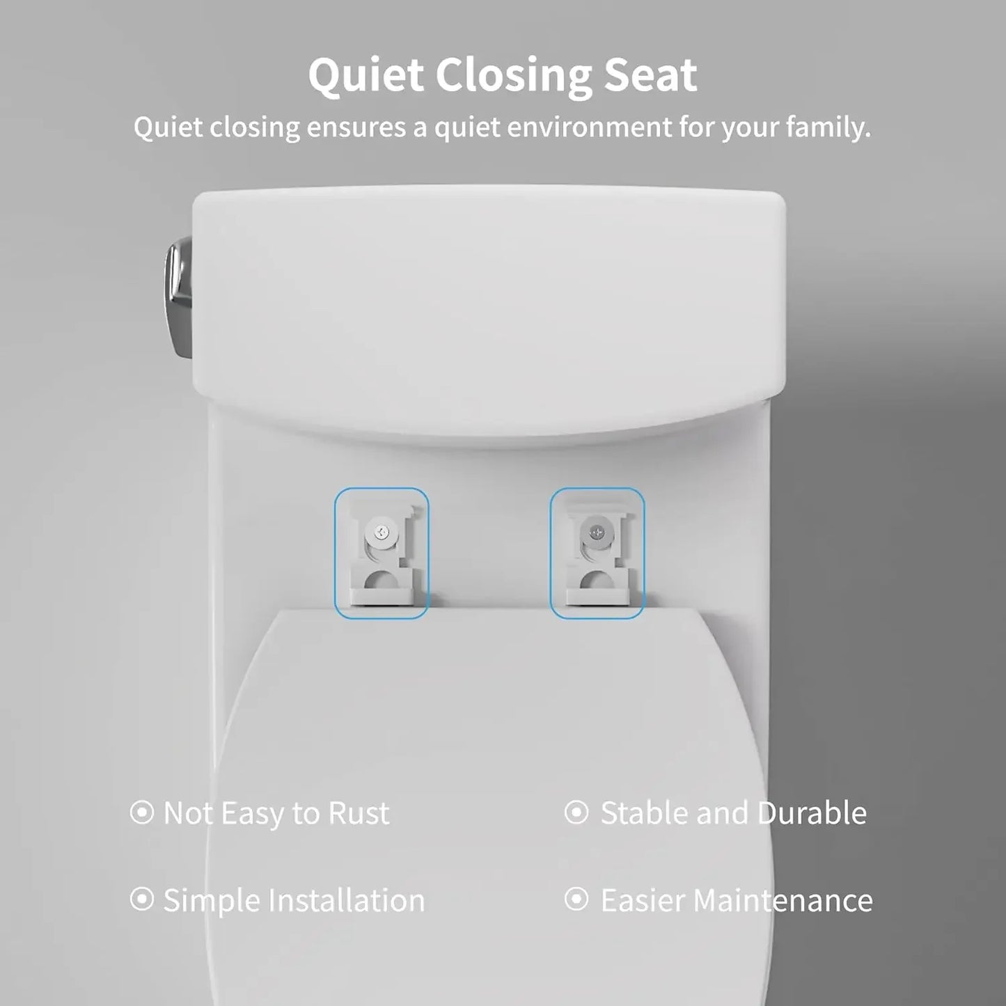 KE KING One Piece Toilet with Powerful Flush, Compact Toilet Elongated Side Lever Flush 1.28 GPF, Sleek Design, Customized