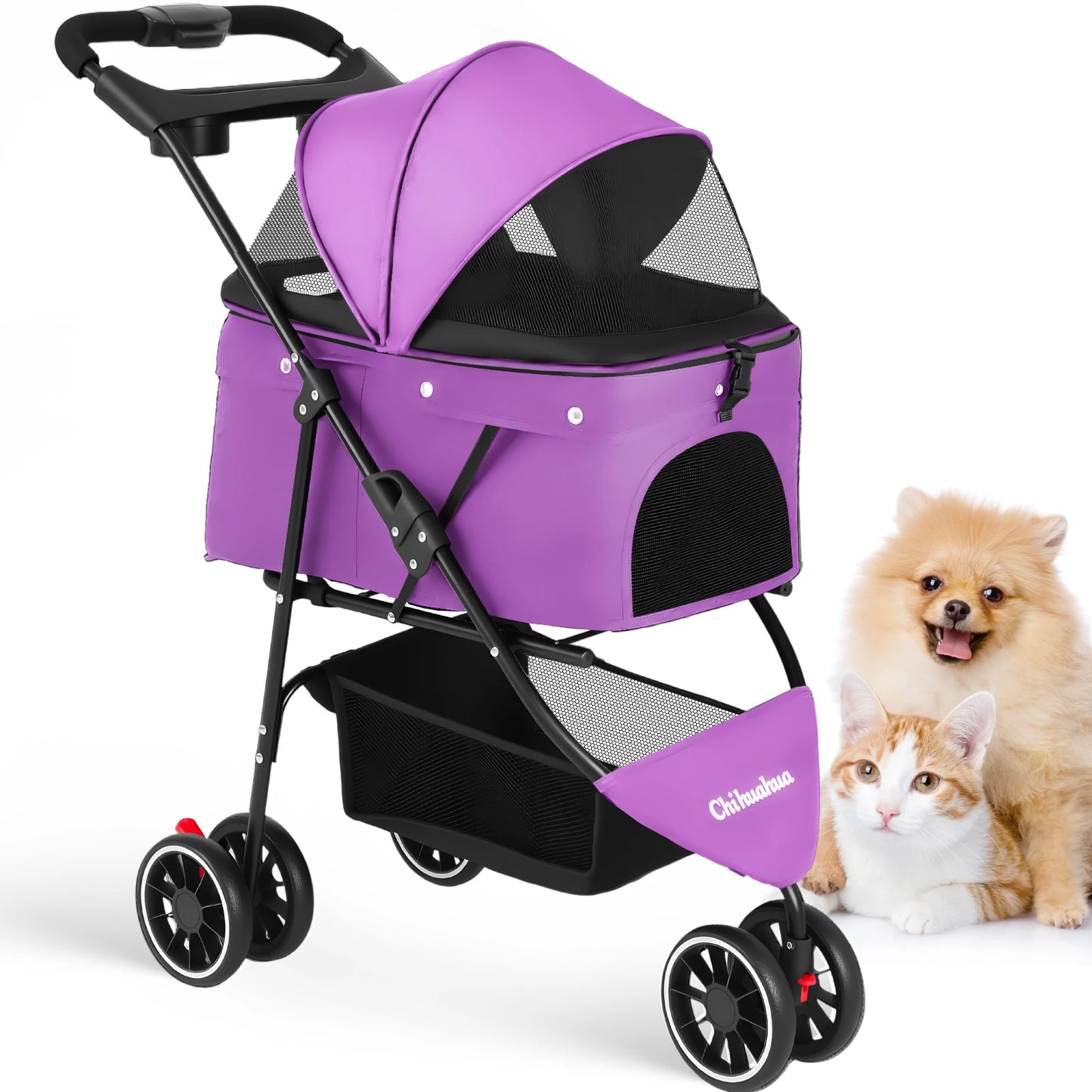 CHIHUAHUA Portable Pet Stroller For Small Dogs And Cats Foldable
