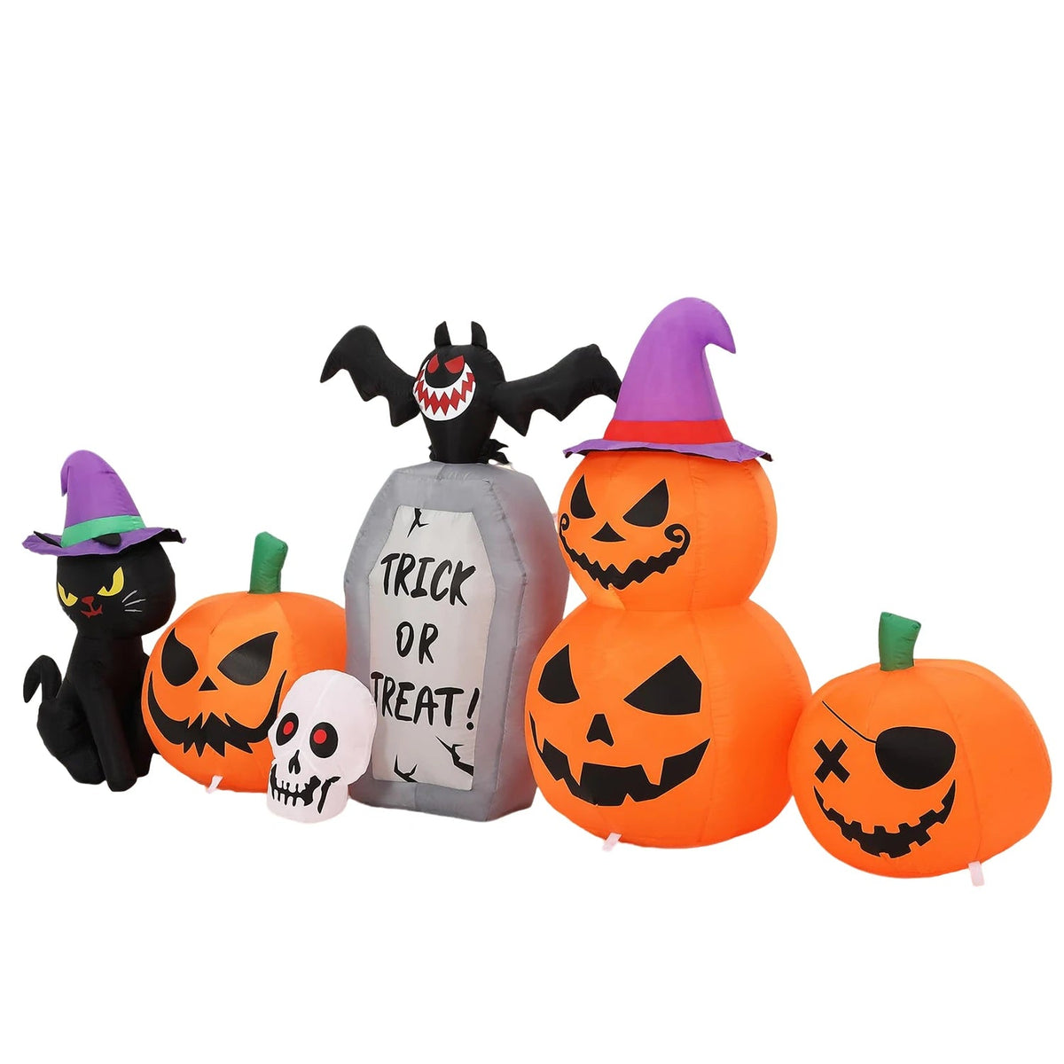 8ft Halloween Pumpkin Black Cat Tombstone Inflatable Yard Decor The Pet & Home Store