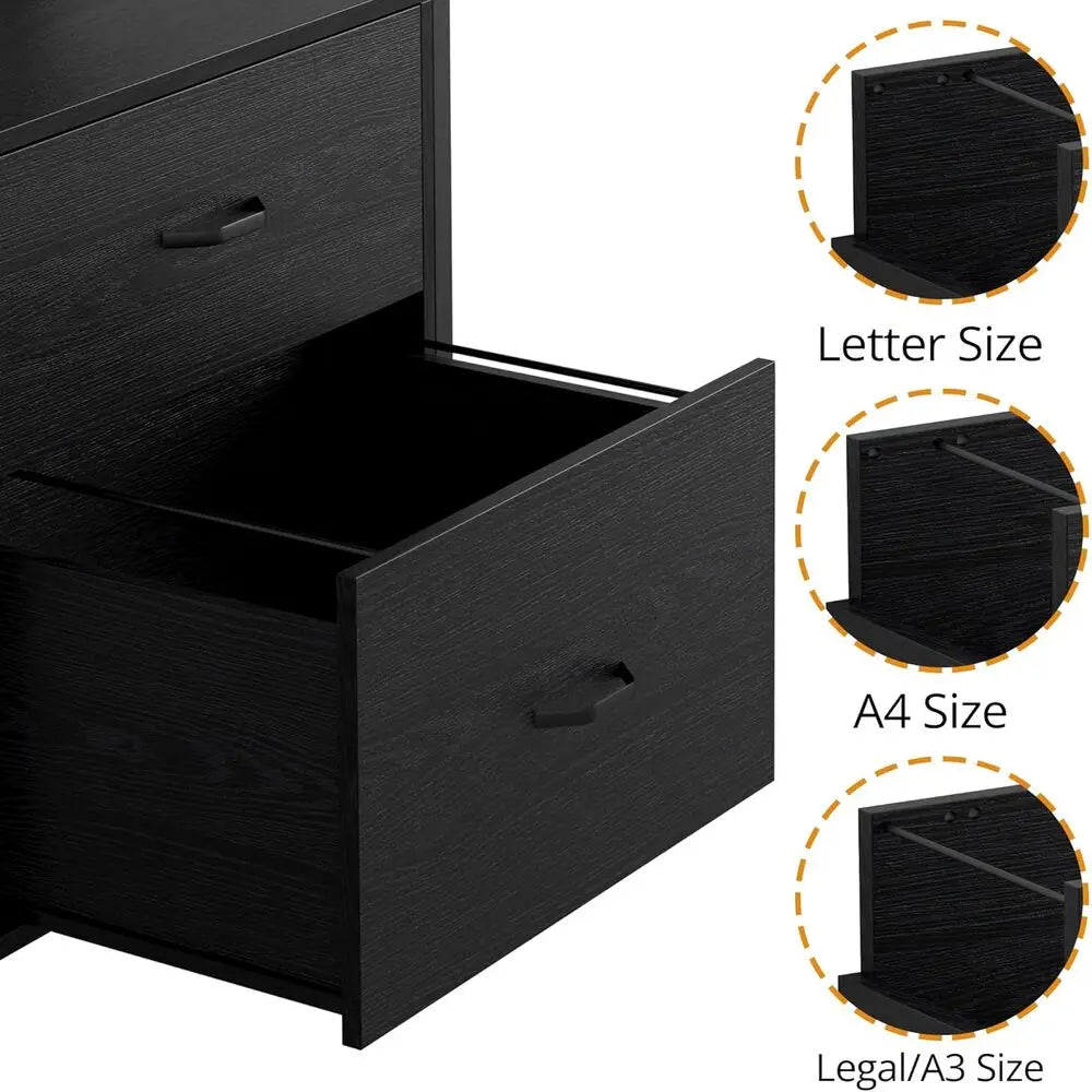 IRONCK Industrial Bookcase File Cabinet Drawers Freestanding