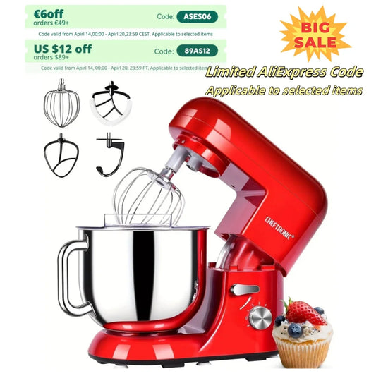 Cheftronic Stand Mixer 650W Tilt-Head Electric With Frother