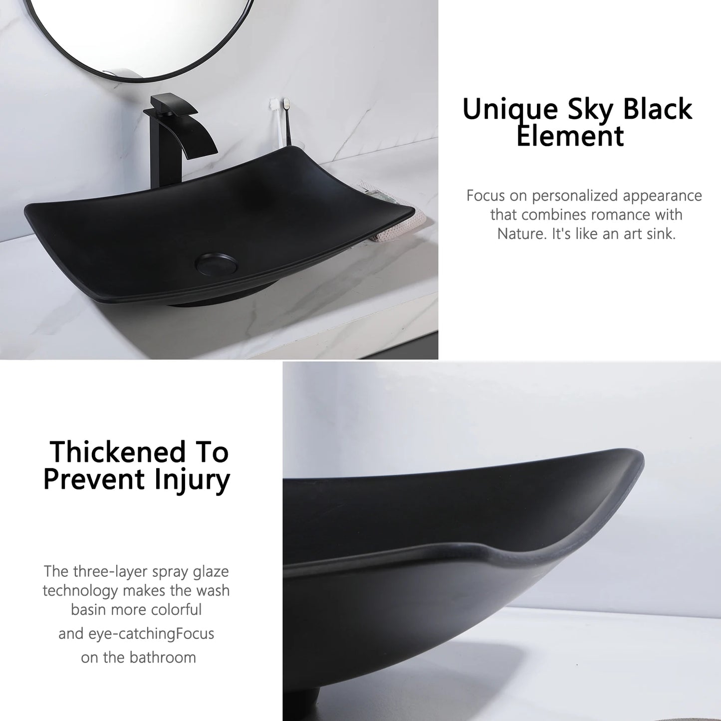 ZAPPO Commercial Bathroom Vessel Sink Large Vessel Sink Bowl With Faucet Above Counter Top Oval Bowl Sinks For Bathroom,Hotel