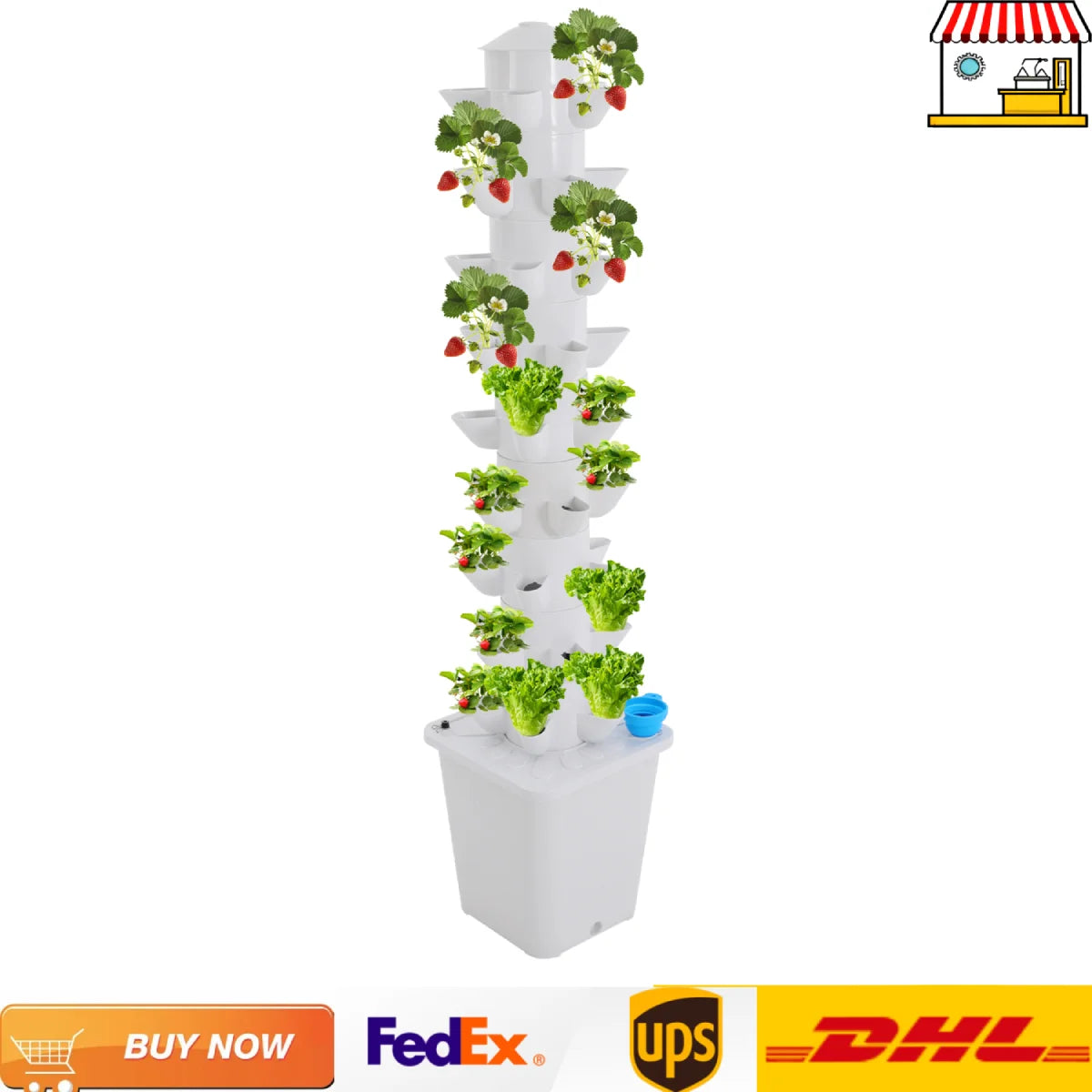 Hydroponic Garden Vertical Tower Planting System For Balcony Garden