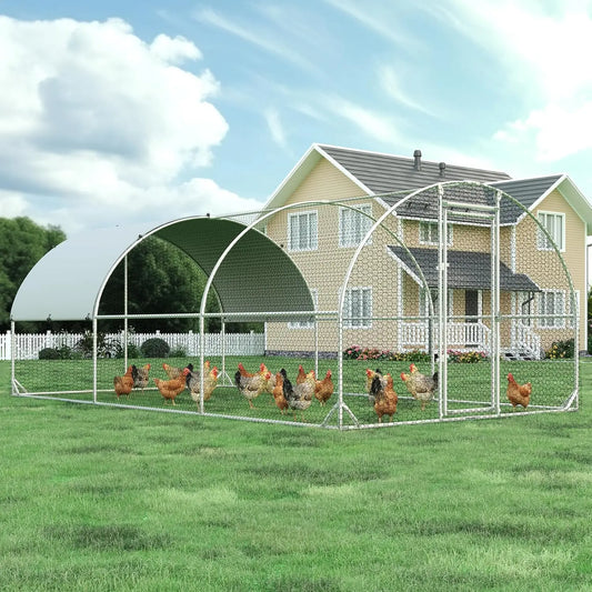 4Ever2Buy Metal Chicken Coop Walk In Run Pen Water Resistant