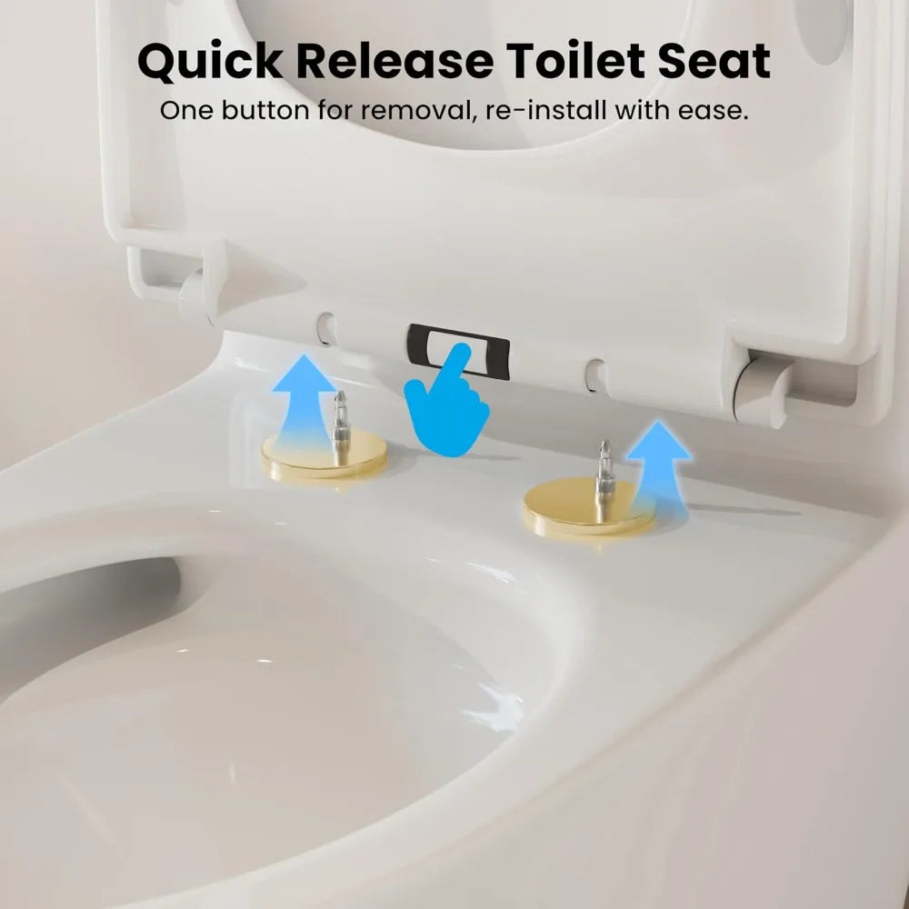 Elongated Toilet With 17.5 Inch Comfort Height Dual Flush