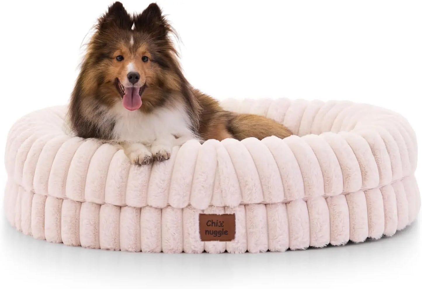 Faux Fur Orthopedic Dog Bolster Bed, Waterproof Washable Cover| rectangular dog sofa couch,egg crate foam,non-slip bottom,for small medium dogs,dark grey,30*24*7,puppy bed