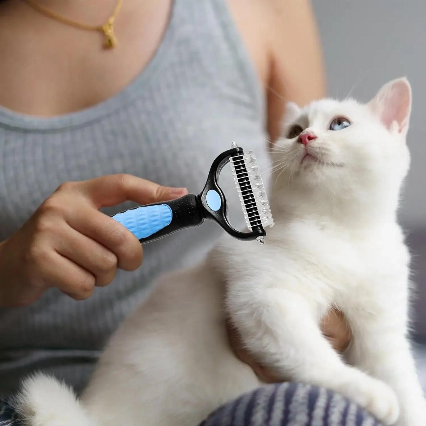 Double Sided Stainless Steel Hair Grooming Comb Cats Dogs