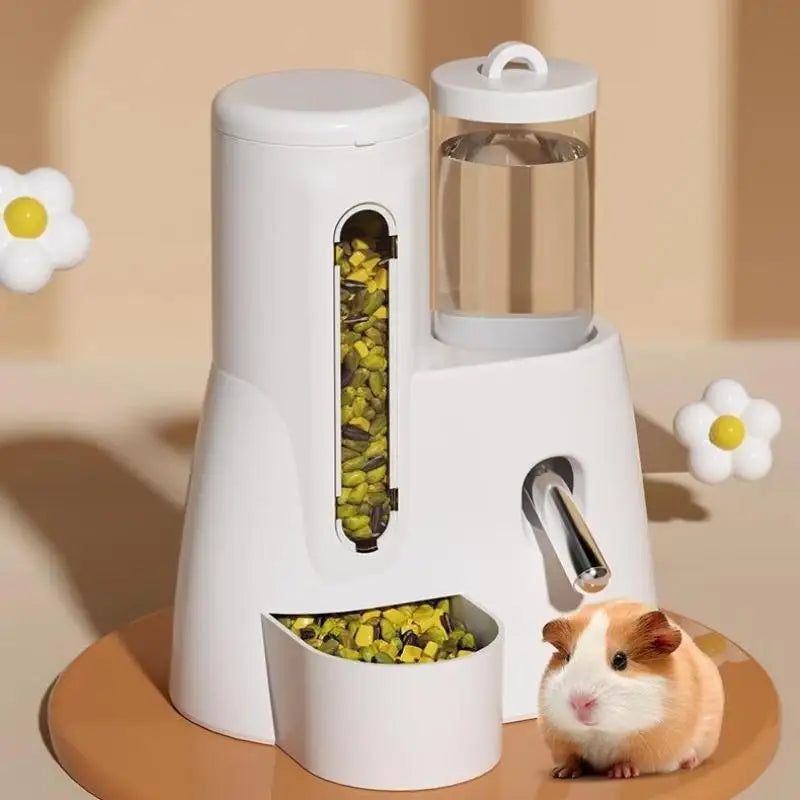 2-In-1 Hamster Feeder And Waterer, Large Capacity Automatic Dispenser