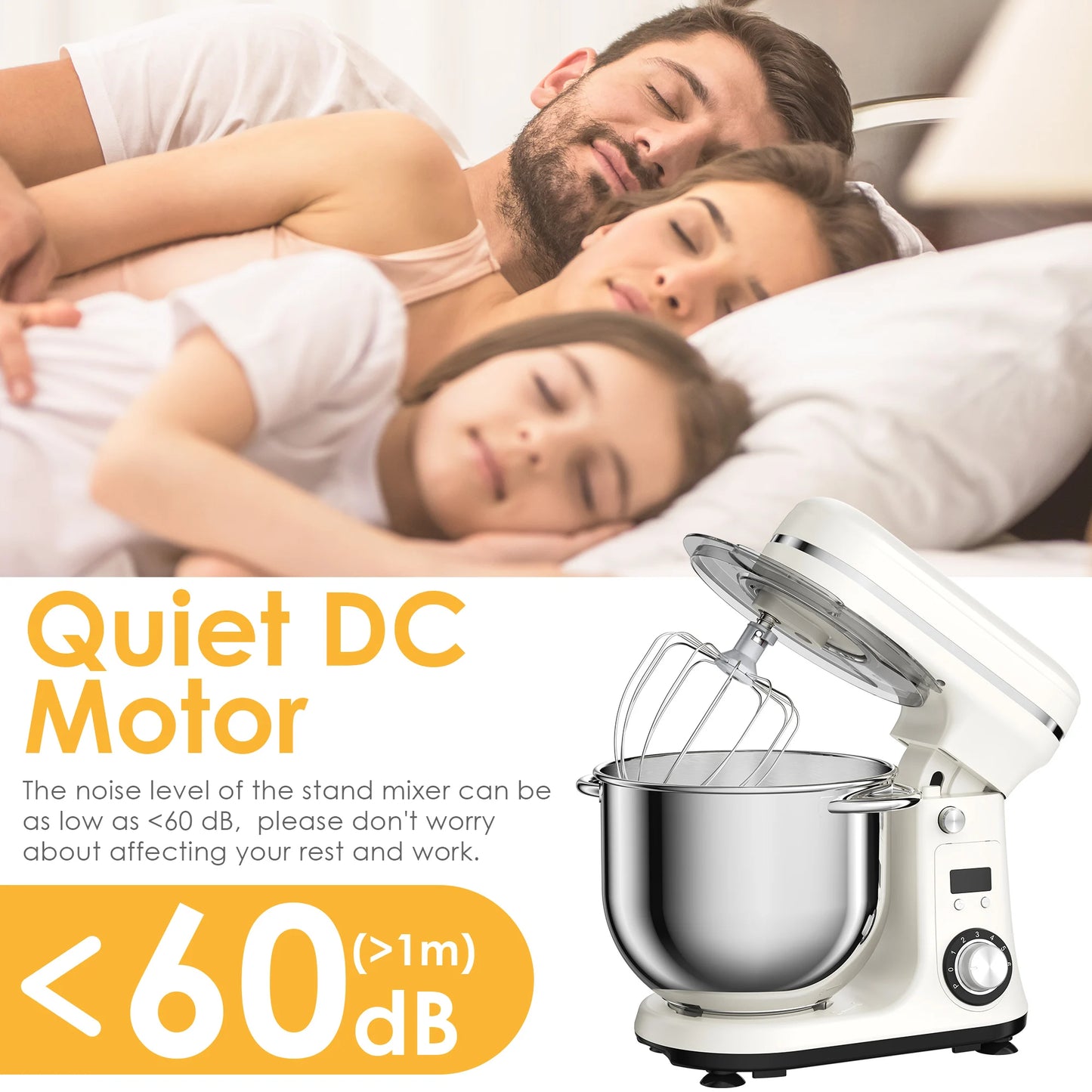 Biolomix Kitchen Stand Mixer 6 Speed 1200W 6L With Attachments