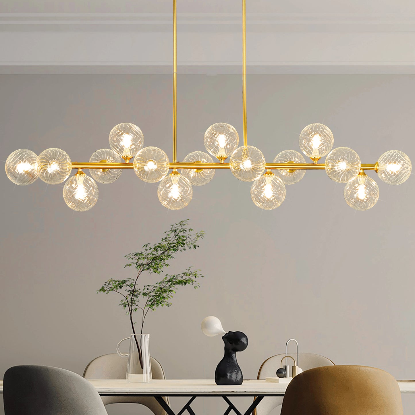 Mid Century Modern Sputnik Chandelier 16 Light Fixture For Dining Room