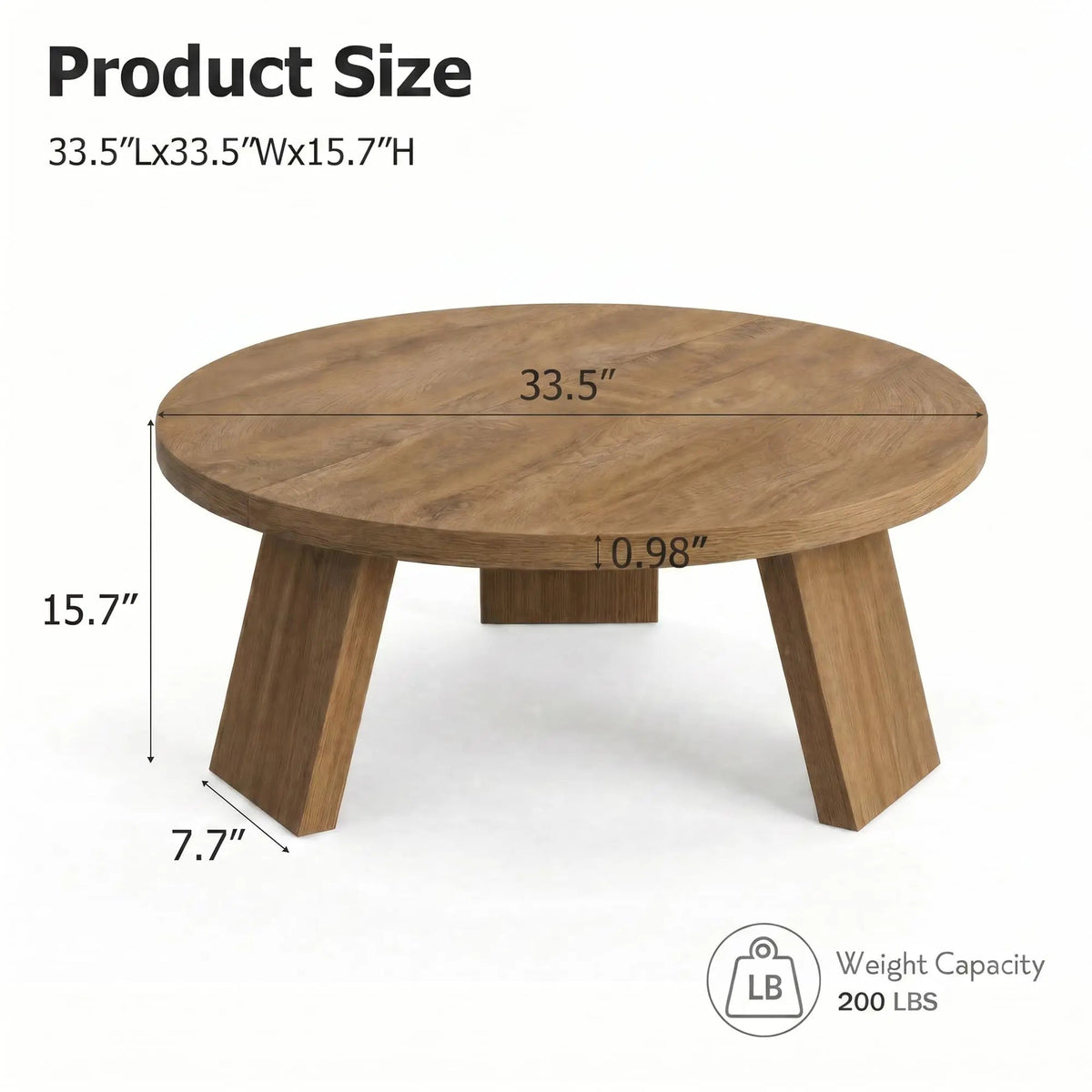 33.5 Inch Round Coffee Table The Pet & Home Store