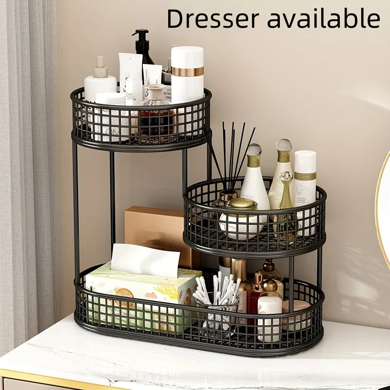 Elegant Multi Layer Metal Fruit Basket Luxury Design for Living Room and Coffee Table Versatile Snack and Fruit Display Stand