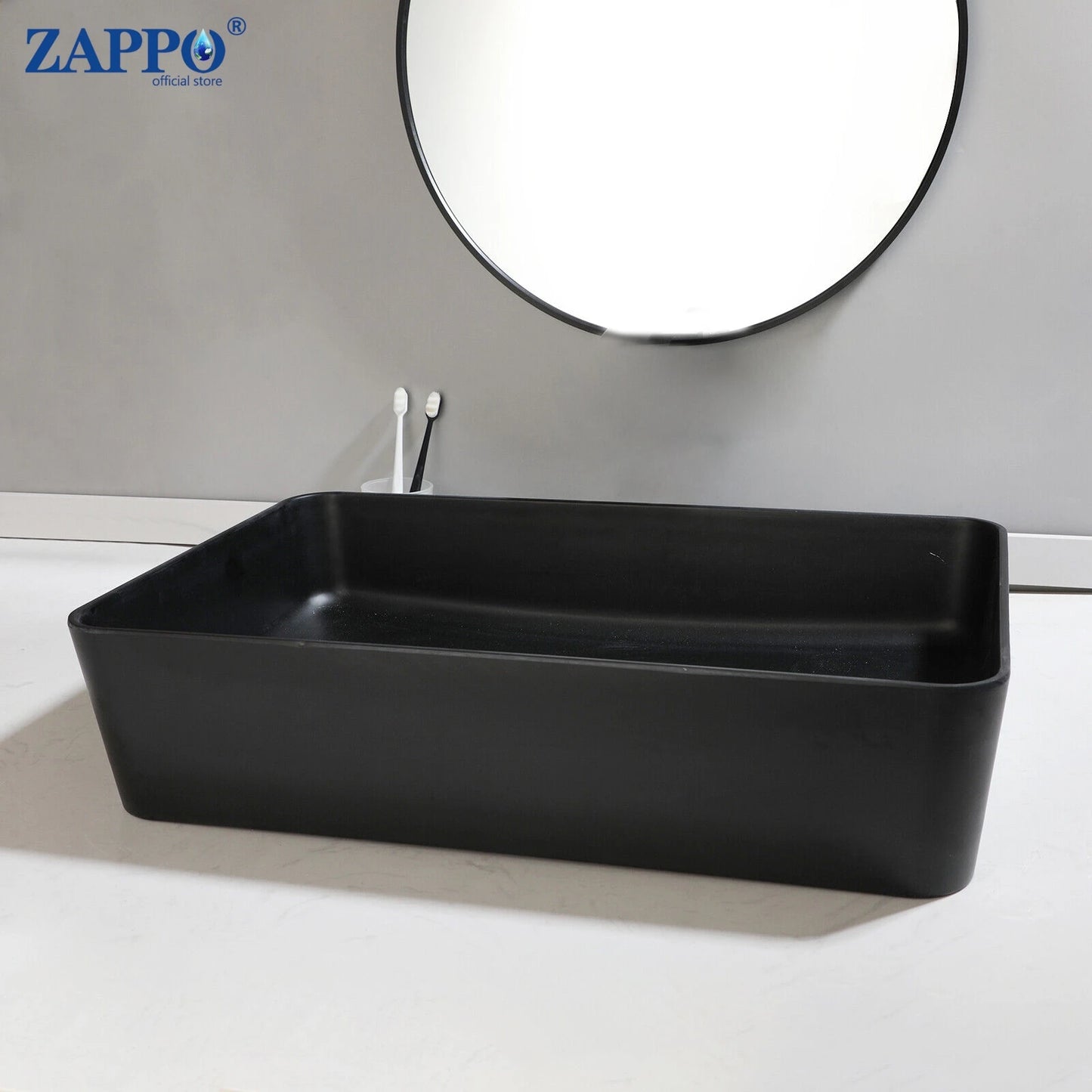 Torayvino Vessel Sink Stone Resin Washbasin Above Counter