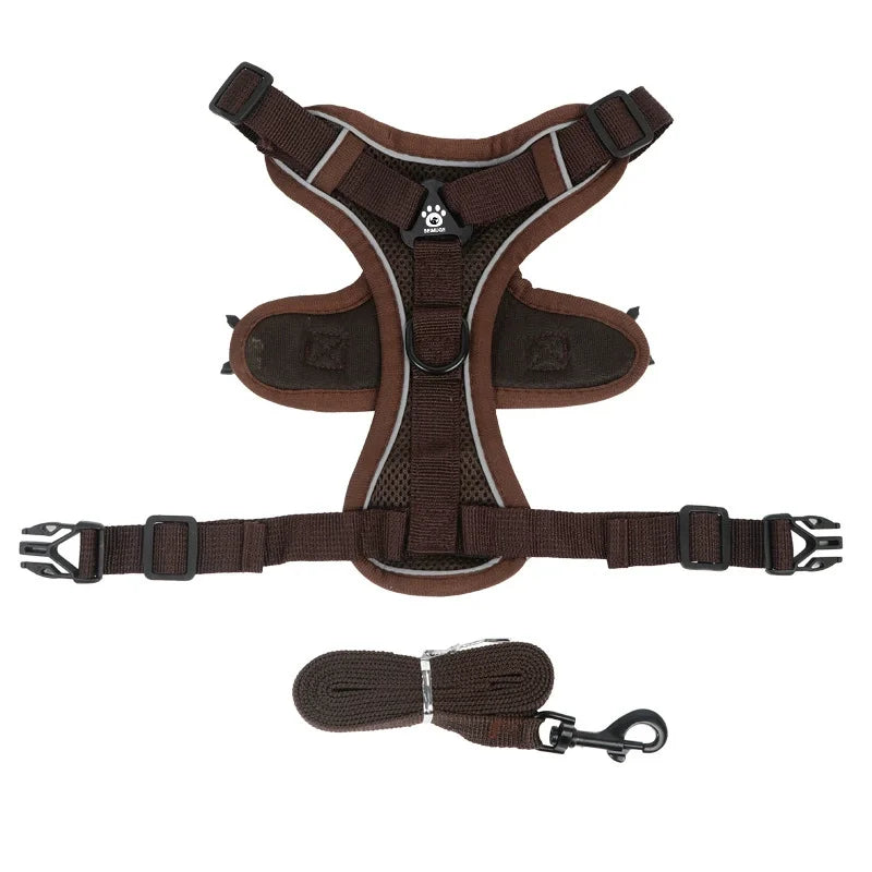 No Pull Dog Harness And Leash Set Reflective Adjustable Vest