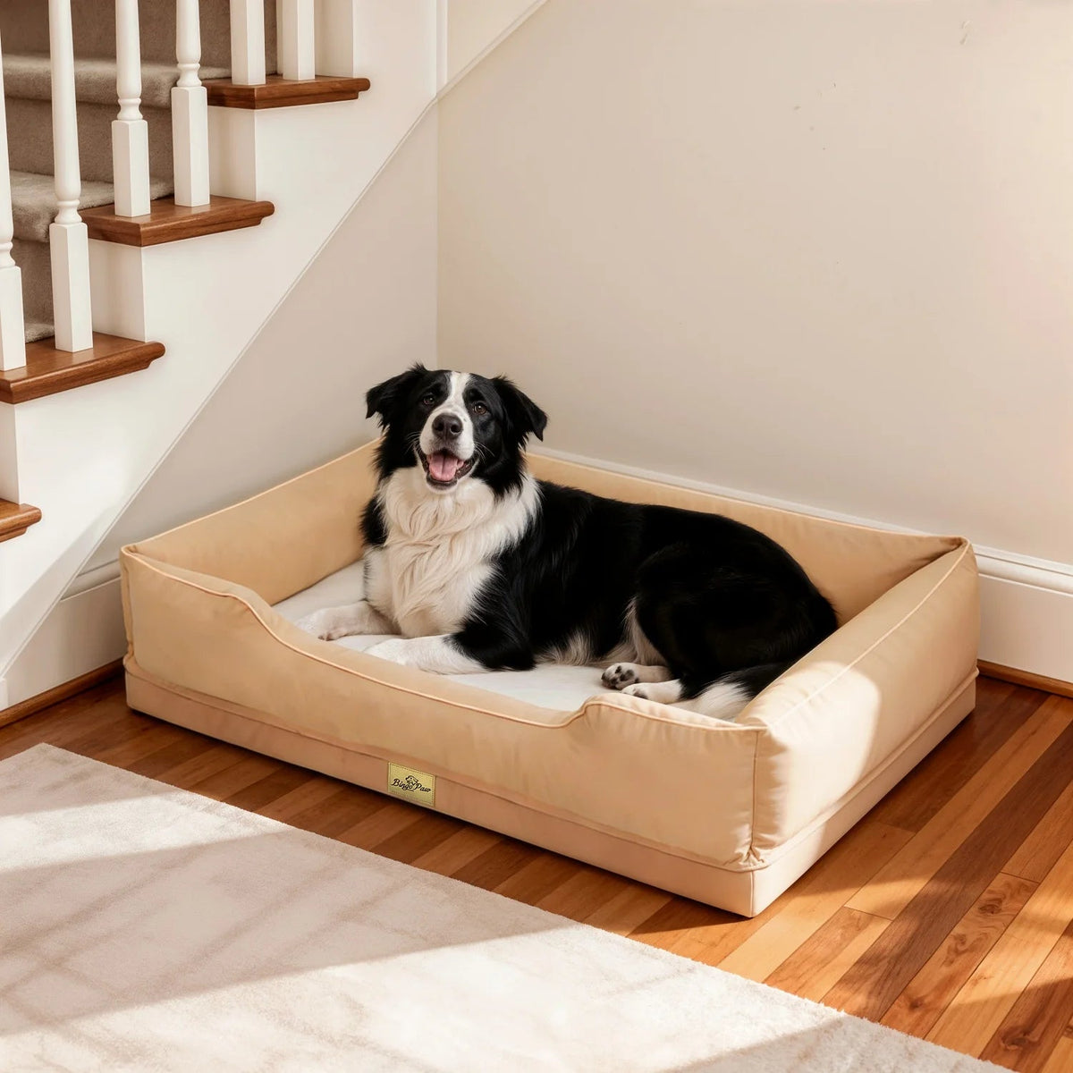 Bingopaw Orthopedic Dog Bed With Bolster And Waterproof Removable Cover The Pet & Home Store
