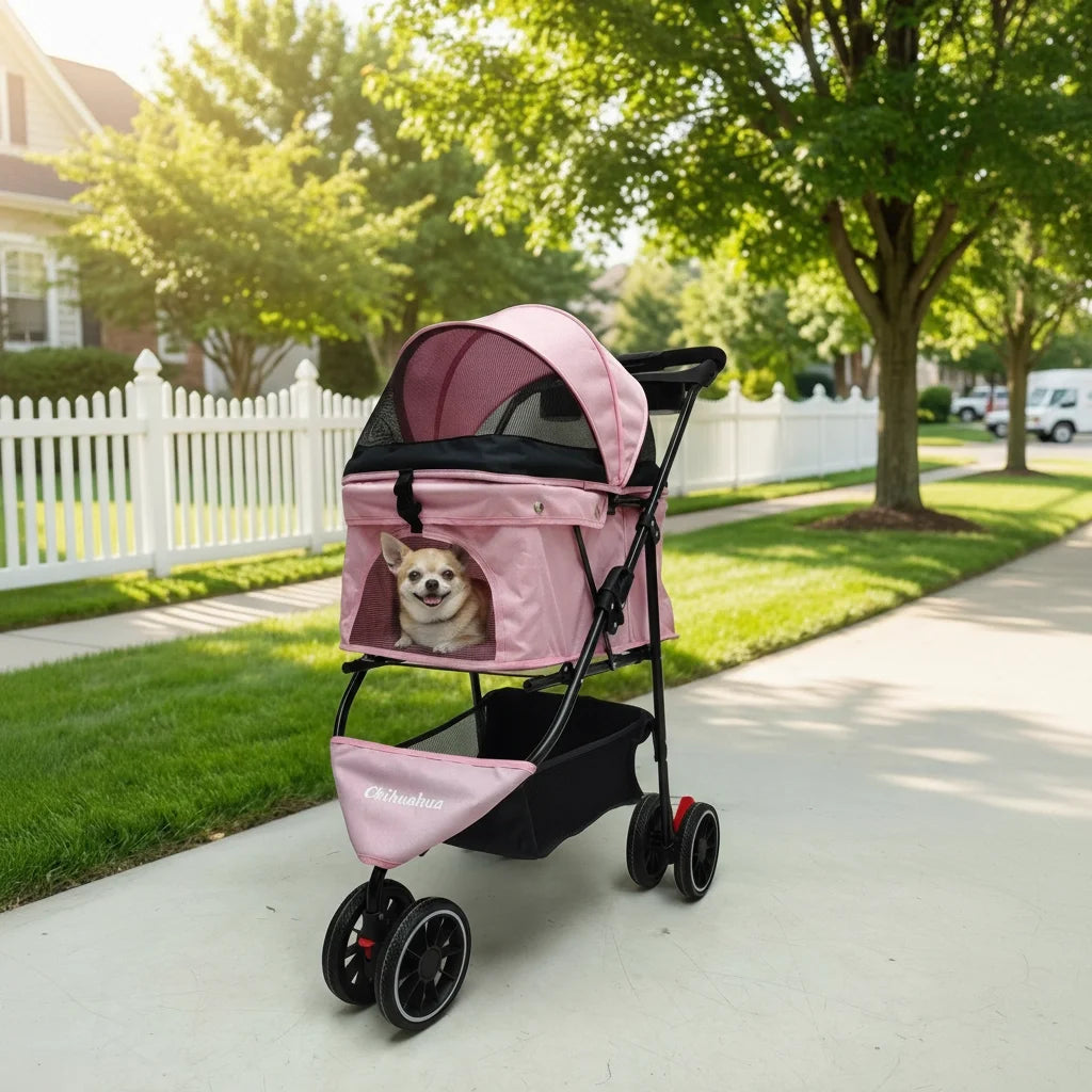 CHIHUAHUA Portable Pet Stroller For Small Dogs And Cats Foldable