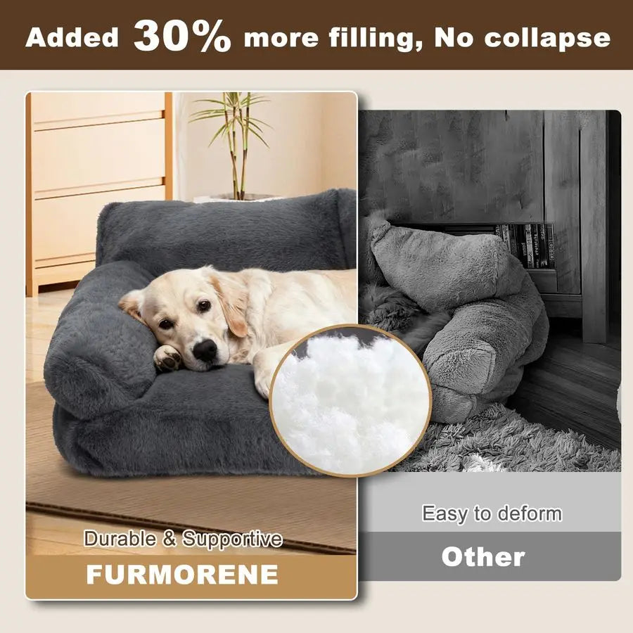 Plush Cat Bed For Medium Pets With Removable Cover