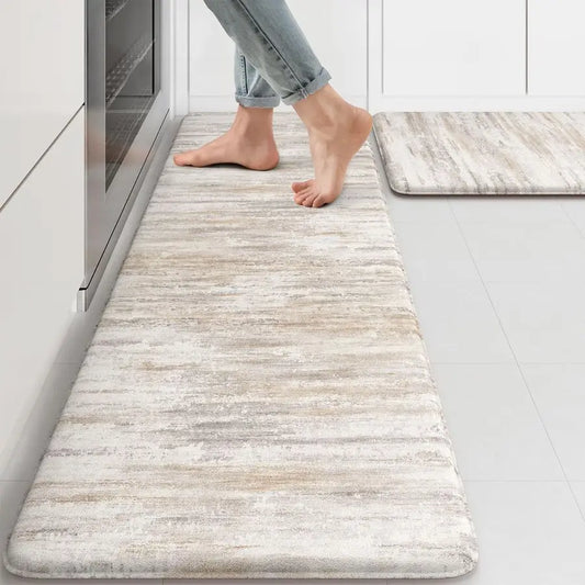Anti Fatigue Kitchen Mats 2 Piece Memory Foam Cushioned