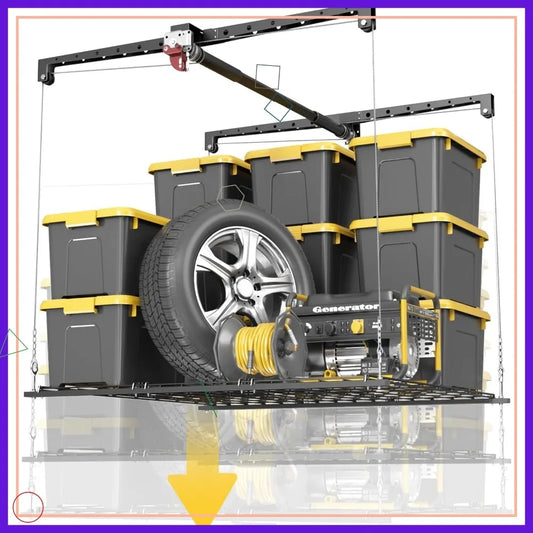 Adjustable Garage Ceiling Storage Rack 250lb Capacity