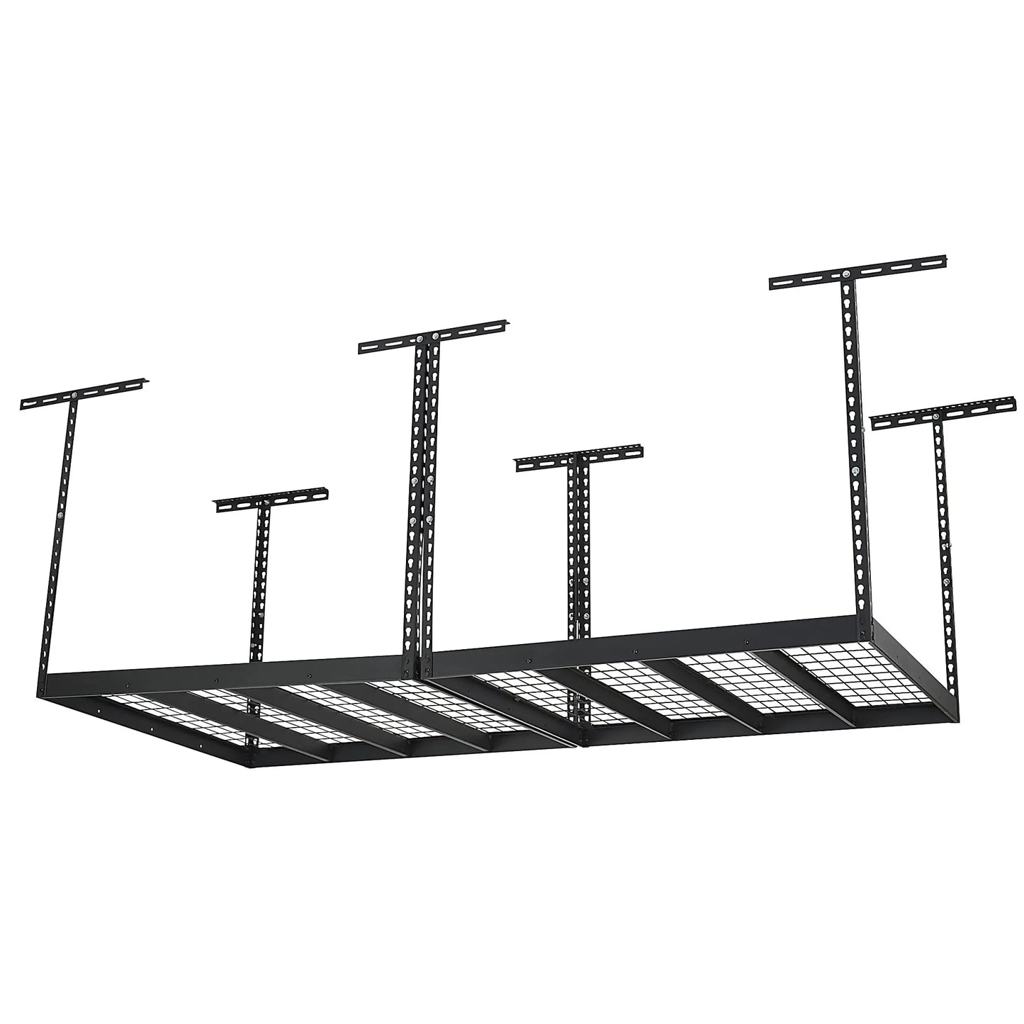 Klutch Garage Overhead Storage Rack with Adjustable Height, 48in.L x 24in.D, 23in.–37in.H