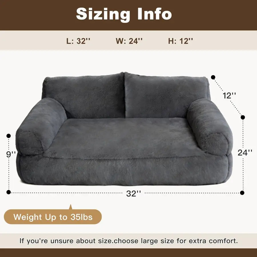 Plush Cat Bed For Medium Pets With Removable Cover