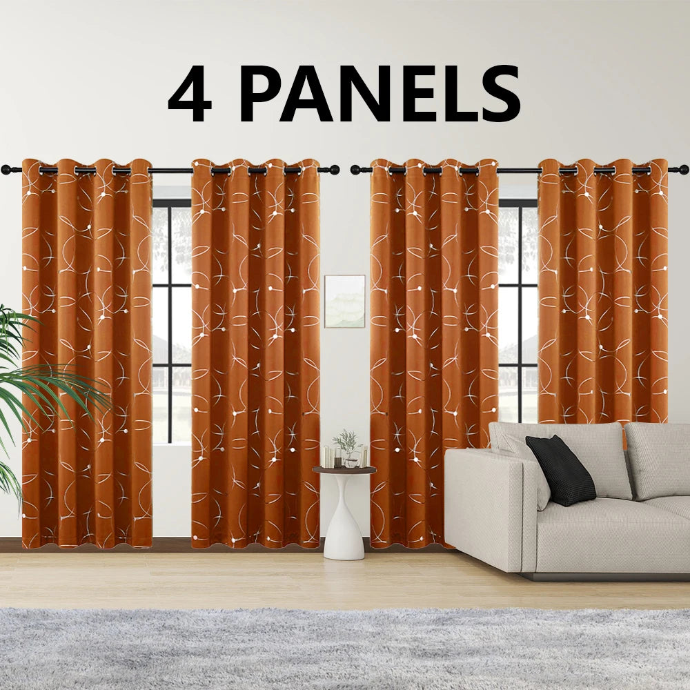 Blackout Curtains Grommet Thermal Insulated Room Darkening 4 Pack