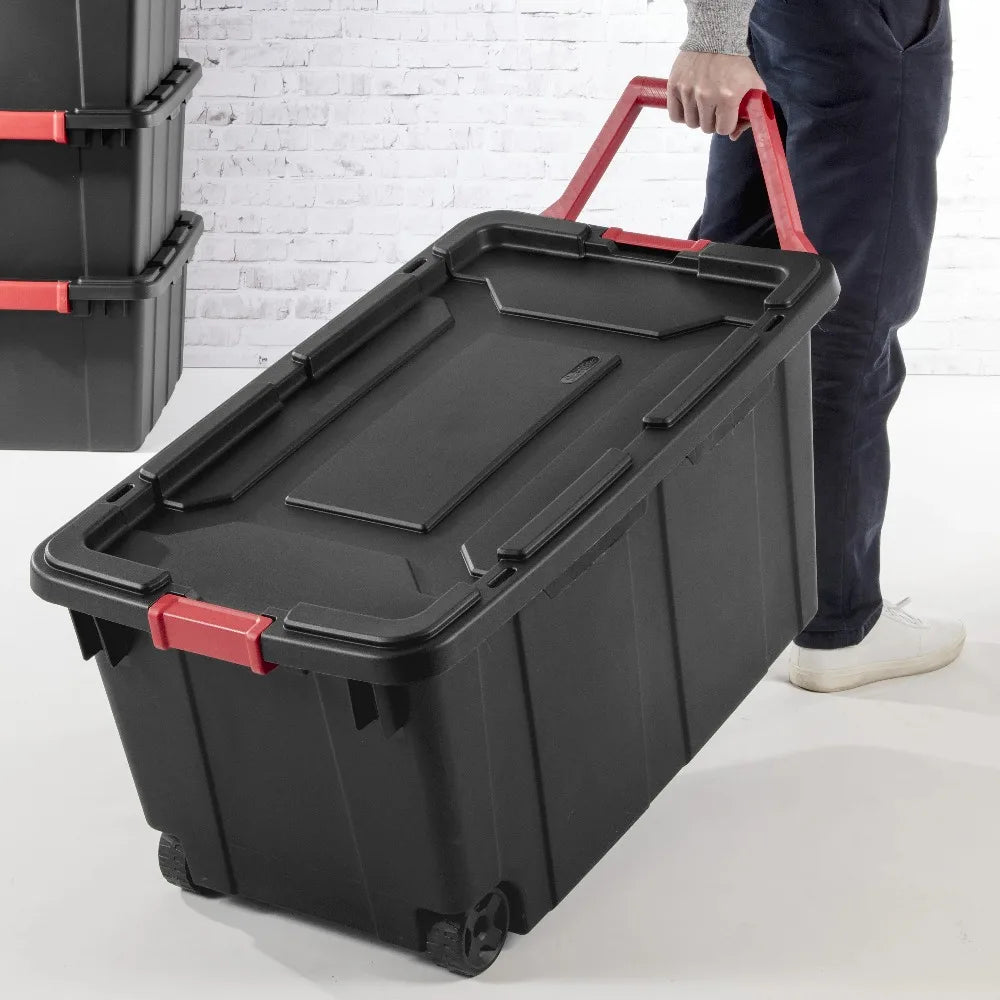 Sterilite Industrial Wheeled Storage Container With Durable Handle The Pet & Home Store