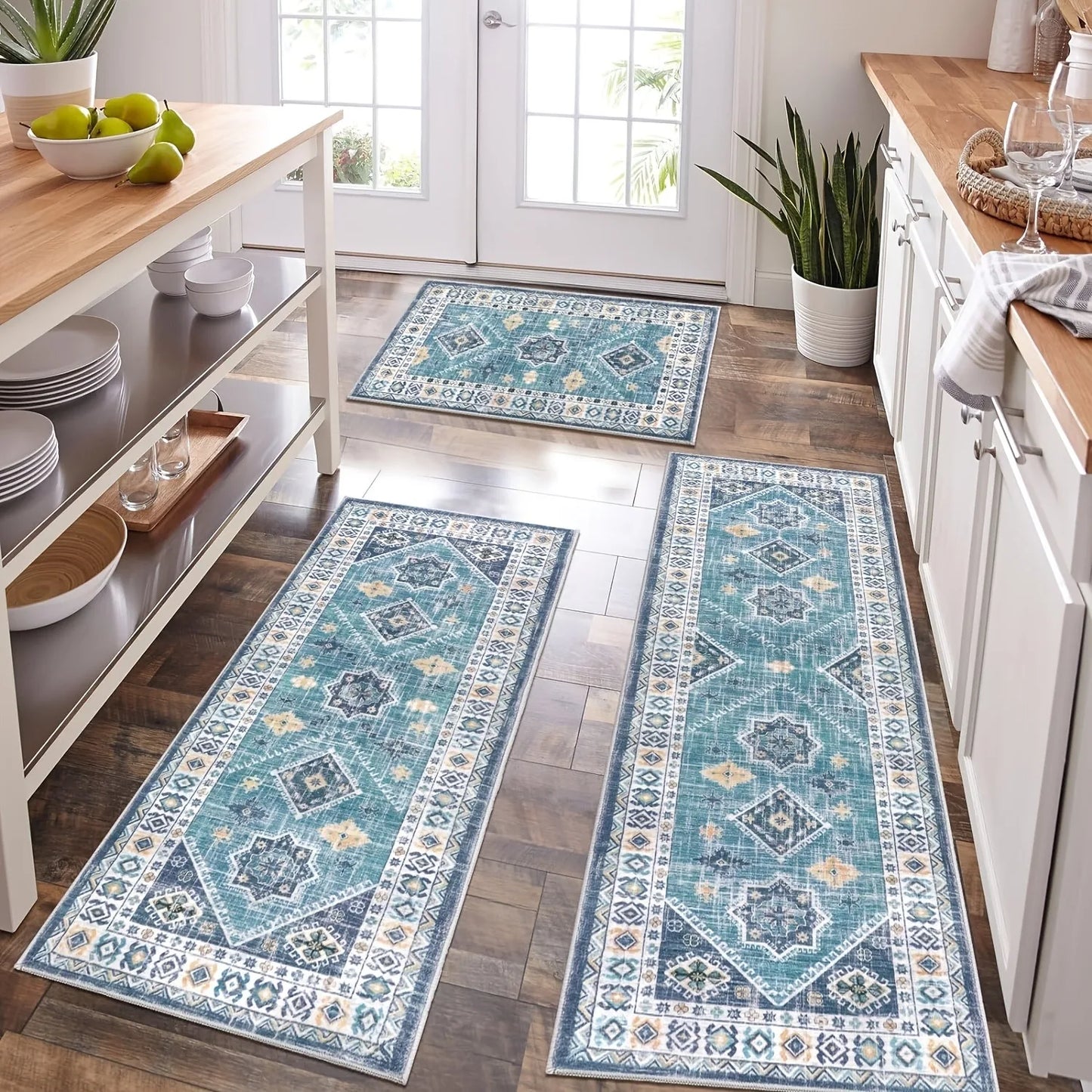 Bohemian Kitchen Mat Super Absorbent Non Slip Floor Mat Runner