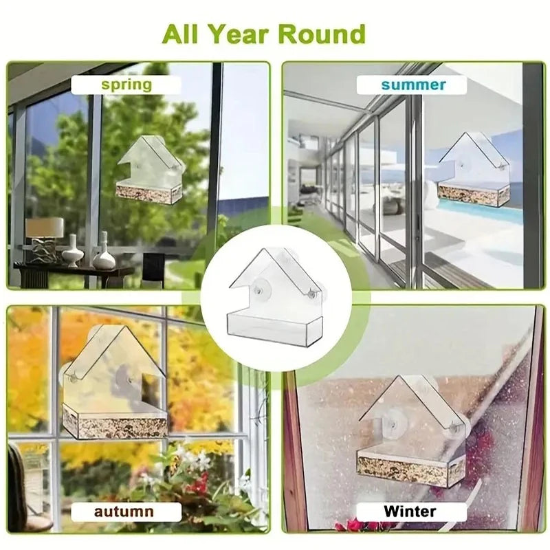 Durable Acrylic Window Mount Bird Feeder For Backyard Birds The Pet & Home Store