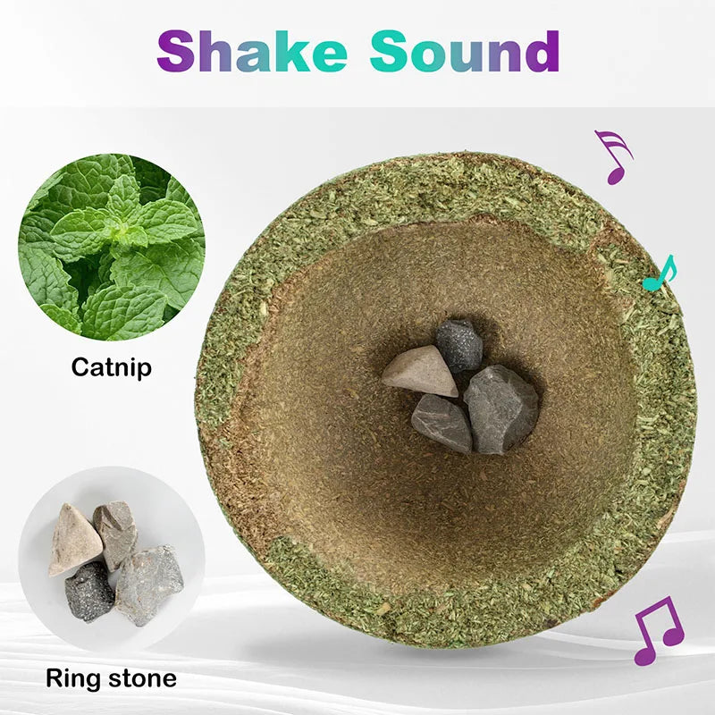 Natural Catnip Ball Toy For Cats Self-Hi Relieving Stuffy Indoor
