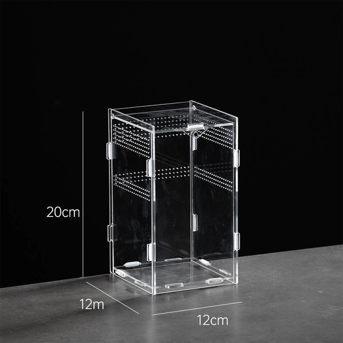 Acrylic Transparent Reptile Terrarium Breeding Box Turtle Cage Nano Arboreal Tarantula Enclosure Dearded Dragon Reptiles Habitat