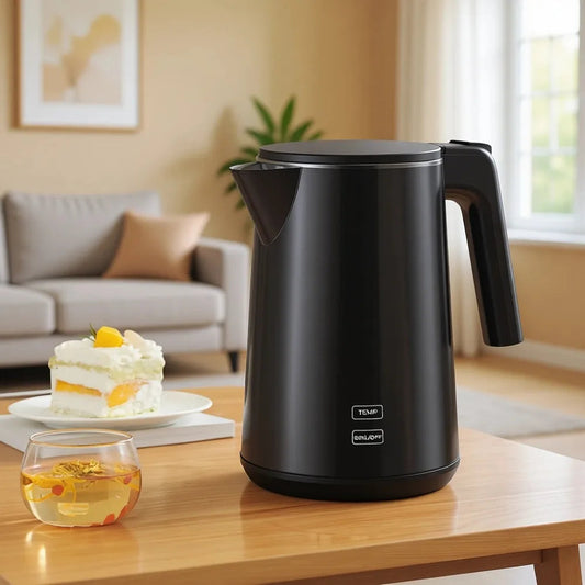 1L 1200W Stainless Steel Electric Kettle with 7 Temperature Settings 4 Hour Keep Warm Fast Boil Auto Shut Off Cool Touch Black The Pet & Home Store