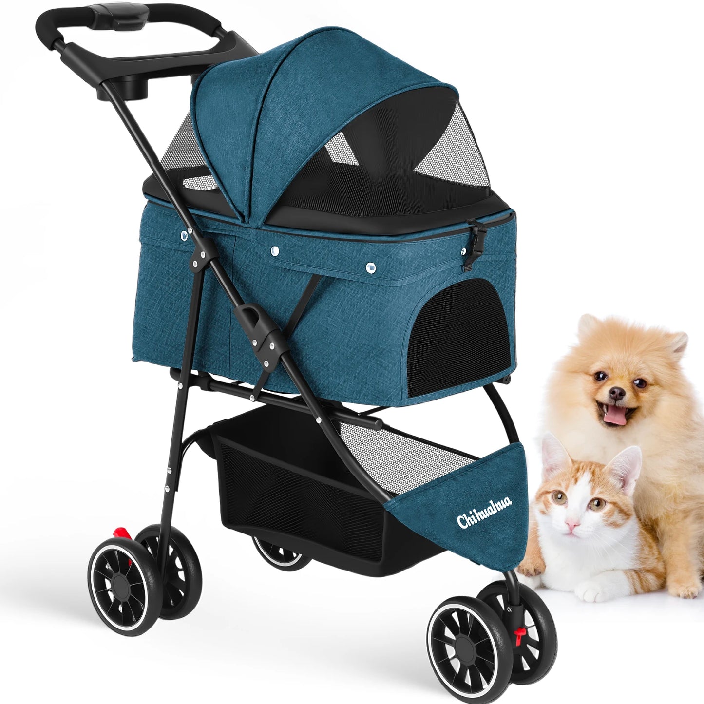 CHIHUAHUA Portable Pet Stroller For Small Dogs And Cats Foldable