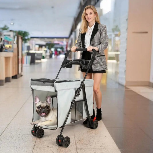 Dog Stroller With 360-degree Wheels The Pet & Home Store