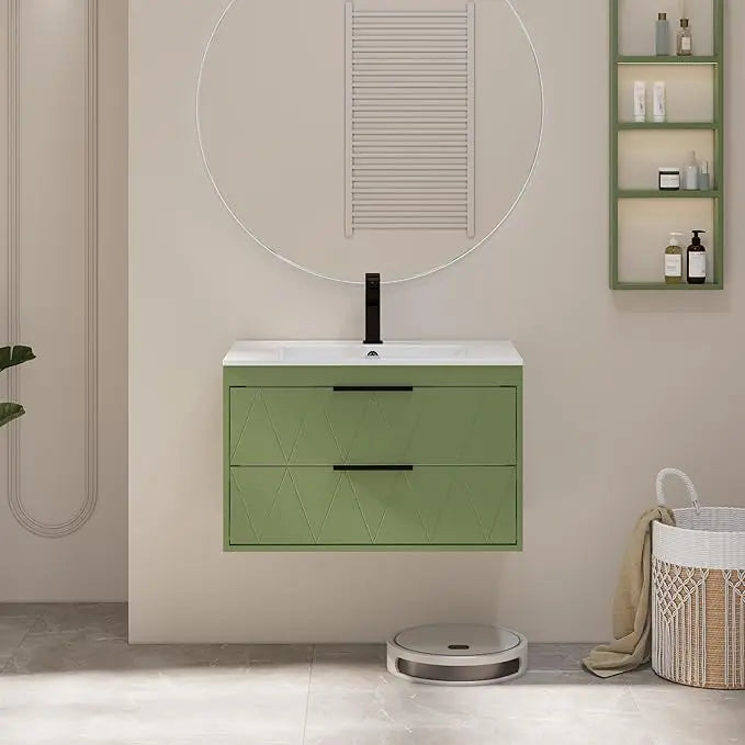 Floating Bathroom Vanity Cabinet With Sink And Soft Close Drawers
