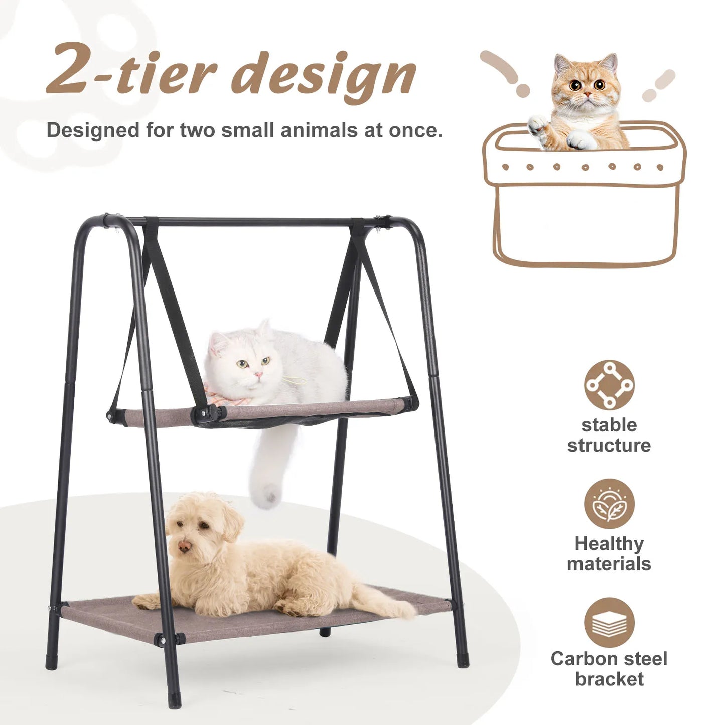 Cat Hammock Window Bed Dual Layer Wall Mount For Cats