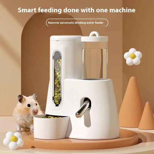 2-In-1 Hamster Feeder And Waterer, Large Capacity Automatic Dispenser