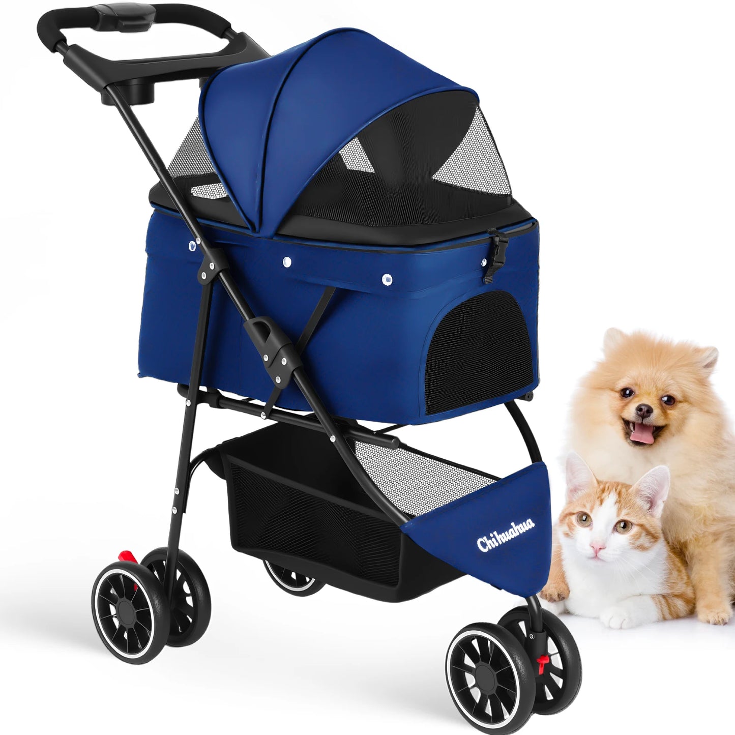 CHIHUAHUA Portable Pet Stroller For Small Dogs And Cats Foldable