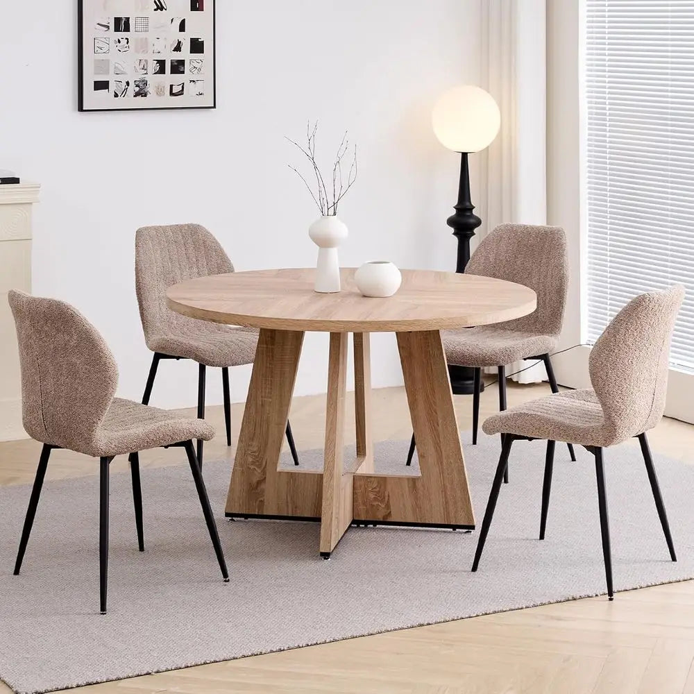 RBXC Five Piece Round Dining Room Table Set With Four Chairs The Pet & Home Store