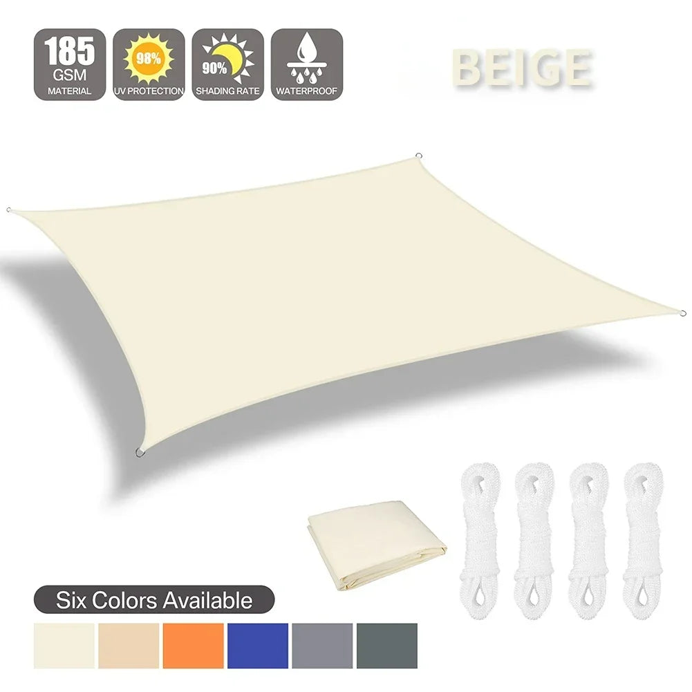 Waterproof Shade Sail Sun Shelter For Outdoor Patio Canopy