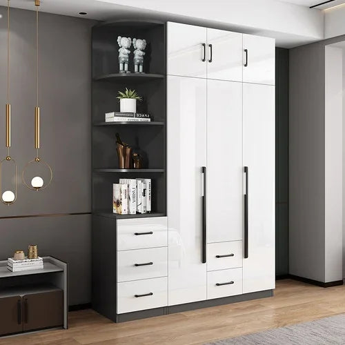 DUTRIEUX Wooden Wardrobe With Kids Drawers And Storage