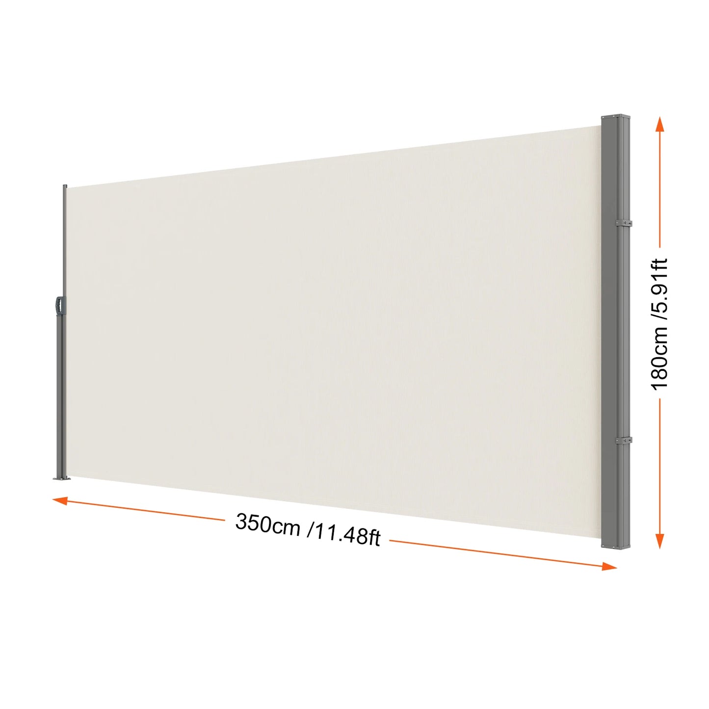 SucceBuy Retractable Side Awning Privacy Screen Polyester UV 30 Divider