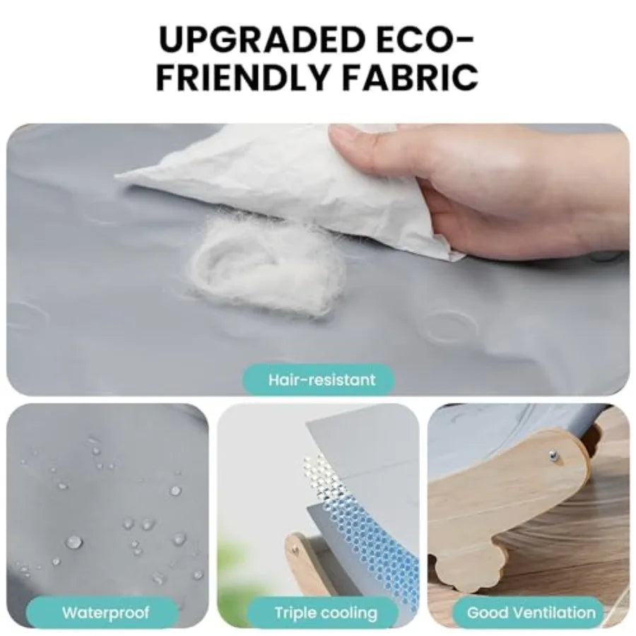 Cat Cooling Mat With Water Filled Design Waterproof Elevated Bed