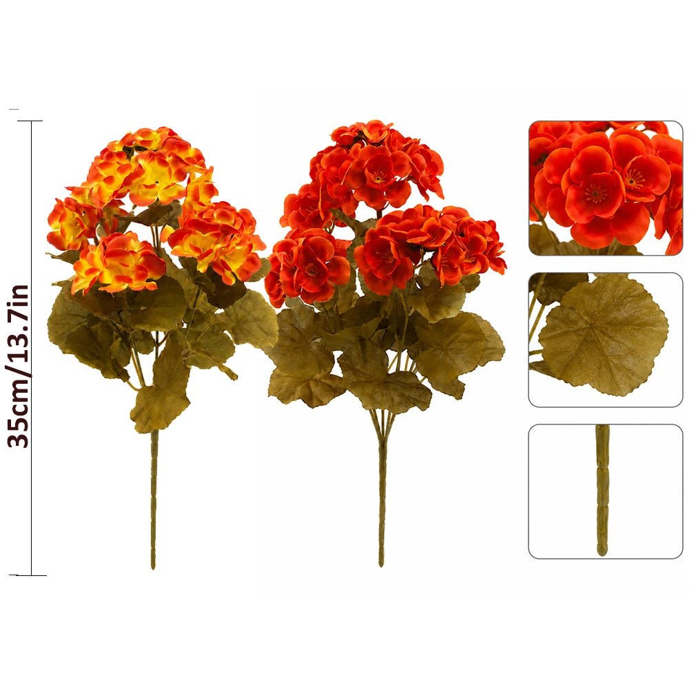 6 pcs Artificial Fall Geranium Flowers The Pet & Home Store