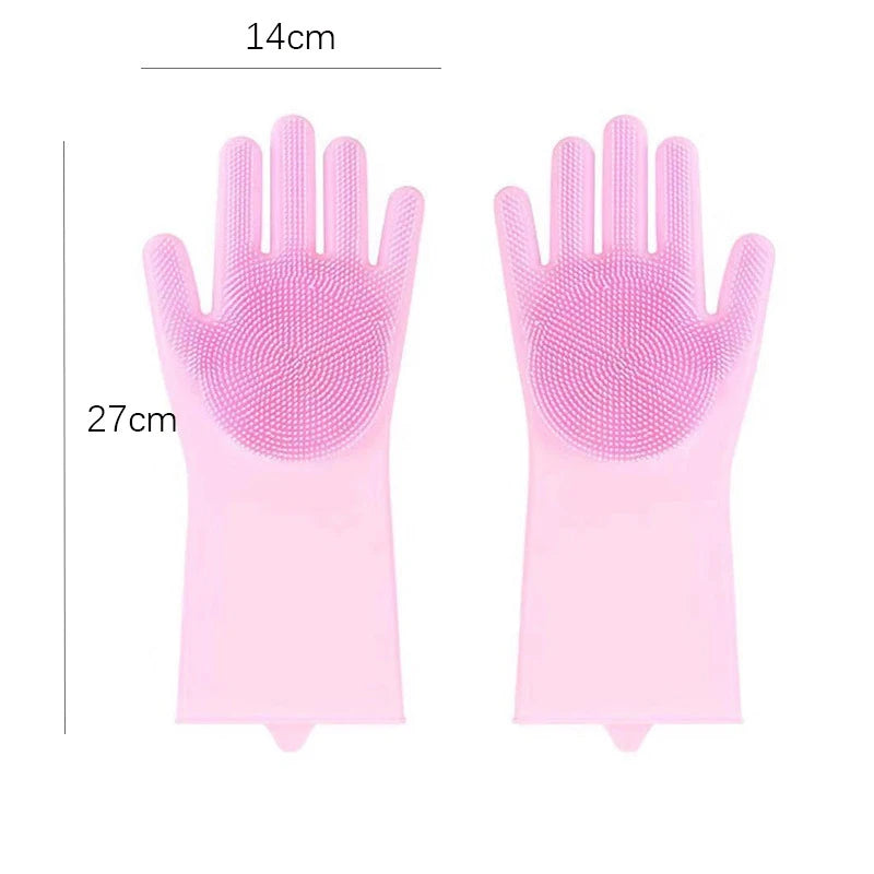 Silicone Pet Grooming Cleaning Gloves For Dogs And Cats