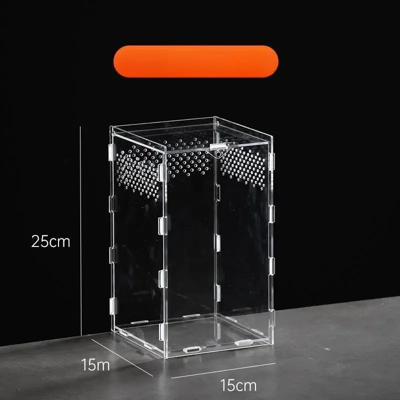 Acrylic Reptile Breeding Box Terrarium Enclosure Transparent